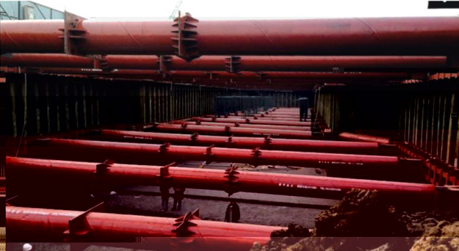 鋼闆樁應用于長春天澤大路支護工程